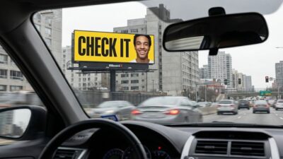 Dlaczego czas percepcji jest kluczowy przy projektowaniu billboardów reklamowych?